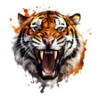 tiger head on transparent background PNG