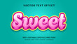 © maxdesign202 - Sweet editable vector text effect template for banner and poster design with pink text color