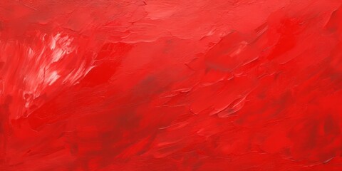 Wall Mural - Abstract illustration of red paint heavily textured on canvas. 