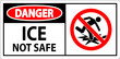 © Seetwo - Danger Sign Ice Not Safe
