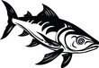 ocean fish Logo Monochrome Design Style