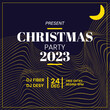 © Rizky - Realistic christmas party poster retro futuristic Template