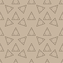 Poster - Geometrical Triangle vector linear seamless pattern - Geometry concept background