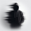 silhouette of a person in a hoodie.