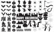 © KD Vector Studio - Set of silhouettes of Halloween Vector.