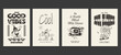 © Gumey - retro 70s posters with positive quotes, vector illustration
