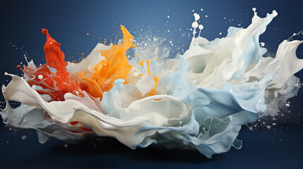 Poster - White paint splash background