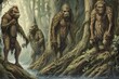 Unidentified creatures from faraway forests belonging to ancient tribes. Generative AI