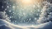 Christmas Background With Snowflakes, Generative AI