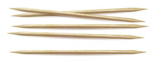Realistic Vector Illustration Of Wooden Toothpicks. Several Sharp Bamboo Sticks For Teeth. Wood Skewers