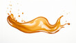 Caramel splash isolated on white background