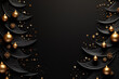 Luxury minimalistic black and gold christmas background