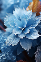 Aufkleber - A minimalist composition of frost patterns on a simple surface, highlighting the elegance of nature's designs.  