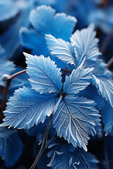 Poster - A minimalist composition of frost patterns on a simple surface, highlighting the elegance of nature's designs.  