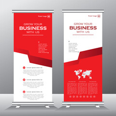 Wall Mural - roll up banner vertical template design, for brochure, business, flyer, infographics. modern x-banne
