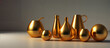 Goldene Vasen in Scene gesetzt . KI Generated