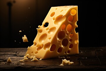 Cheese blocks with holes