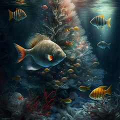 Canvas Print - fish under the sea