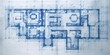 Generative AI, Blue print floor plan, architectural background, technical draw	
