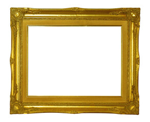 Wall Mural - Wooden gilded vintage picture frame o