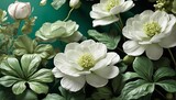 Fototapeta Do akwarium - white flowers