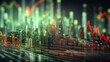 © Bartek - Backdrop of fluctuating stock market numbers and symbols, emphasizing green up-arrows and red down-arrows
