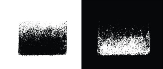 Charcoal pencil textures vector on white and black background