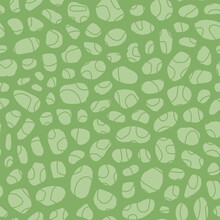 Green Seamless Pattern With Green Pebbles