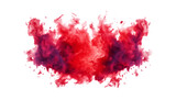 Fototapeta Koty - red paint splashes isolated on transparent background cutout