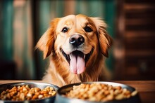 Dog Eat Food With Happiness In The House