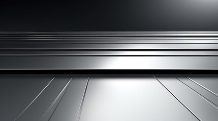 Poster - Silver texture steel panoramic background template vector.