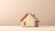 © Aris Suwanmalee - 3D rendering of a wooden houses model on the floor.