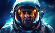 Portrait of astronaut in astronaut helmet