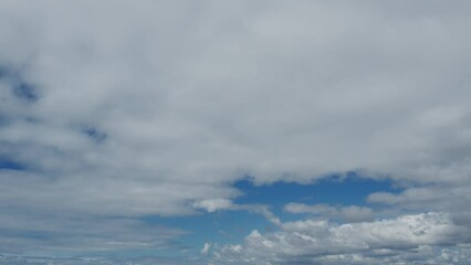 Wall Mural - movement of beautiful clouds in the blue sky, time lapse video. nice nature background for your proj