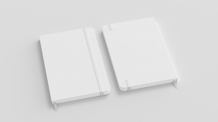 Wall Mural - White cover notebook mockup on white background