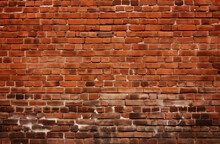 Old Orange Brick Wall Texture Background Design With Copy Space.