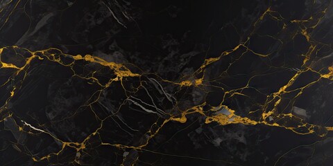 Wall Mural - Gilded elegance. Vintage marble granite artistry. Rich golden tones. Abstract surface design. Aged opulence. Dark stone art. Elegant rustic texture. Black and gold backdrop