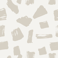 Poster - Seamless abstract pattern with gray hand drawn stains 