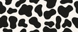 Vector illustration. Cow texture pattern. Animal skin pattern. Spots of black color on a white background. Ideal for textile design, screensavers, covers, cards, invitations and posters.