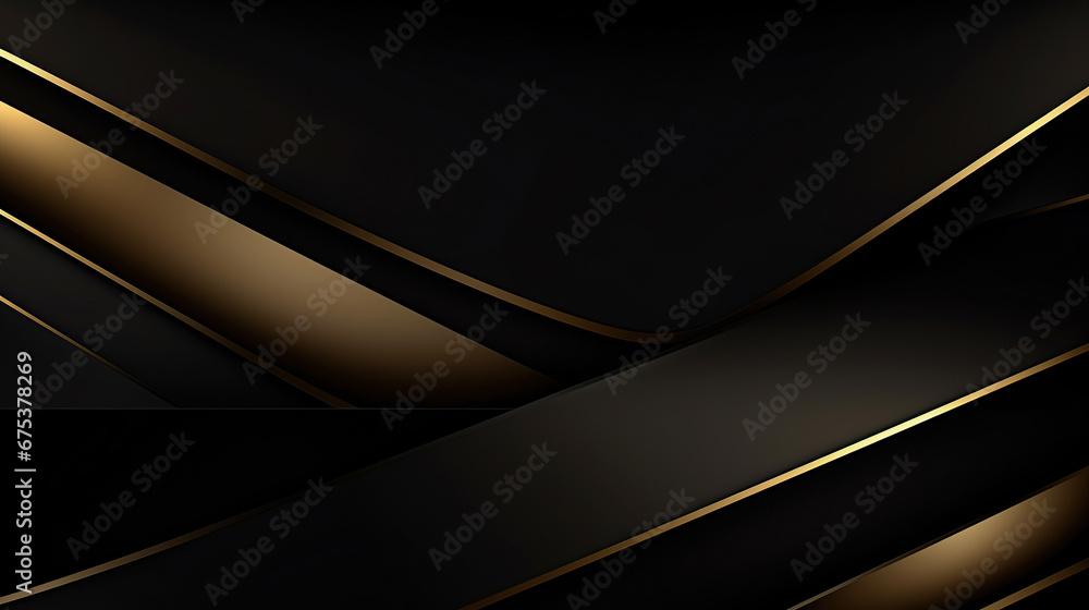 Luxury black color background. Elegant wallpaper in 3d style with gold ...