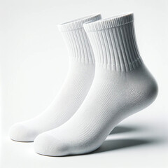 White socks isolated on a white background
