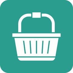 Poster - Shopping Basket Line Color Icon