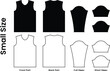 Jersey design template pattern. Small size jersey pattern template t-shirt