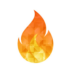 Wall Mural - Fire vector illustration. Stylized element on white background. Best for seamless patterns, polygraphy, logo creating, mobile apps and web design.