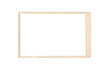 old photo frame texture png isolated picture postcard border