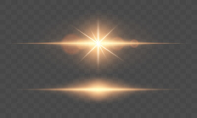 Glare, star dust. Vector glare isolated on transparent background.