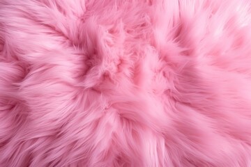 Sticker - Pink feathers background. Fluffy pink fur texture. Close up, Pink fur background. Surface wool texture, AI Generated