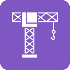 Poster - Crane Line Color Icon