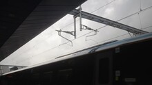 Electric Train With Overhead Cables