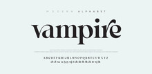 Vampire Premium Luxury Elegant Alphabet Letters And Numbers. Elegant Wedding Typography Classic Serif Font Decorative Vintage Retro. Creative Vector Illustration